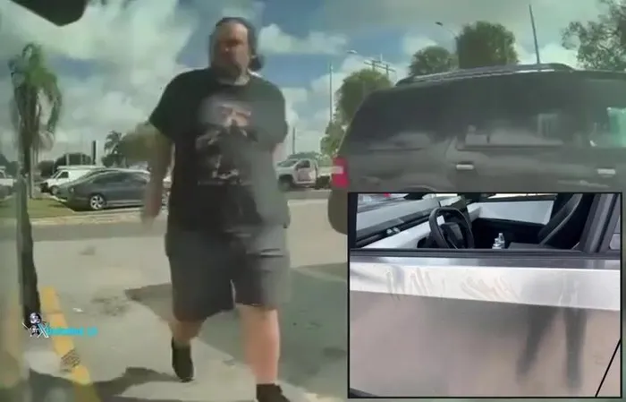 Dude digs up his own butt crack, then smears it on a Cybertruck