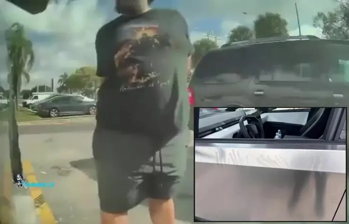 Dude digs up his own butt crack, then smears it on a Cybertruck