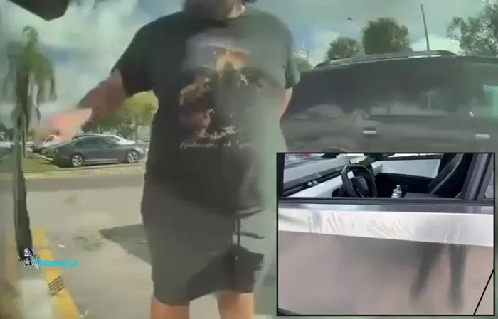 Dude digs up his own butt crack, then smears it on a Cybertruck