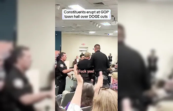 Veteran screams at Rep. Chuck Edwards, repeats lies heard in the media