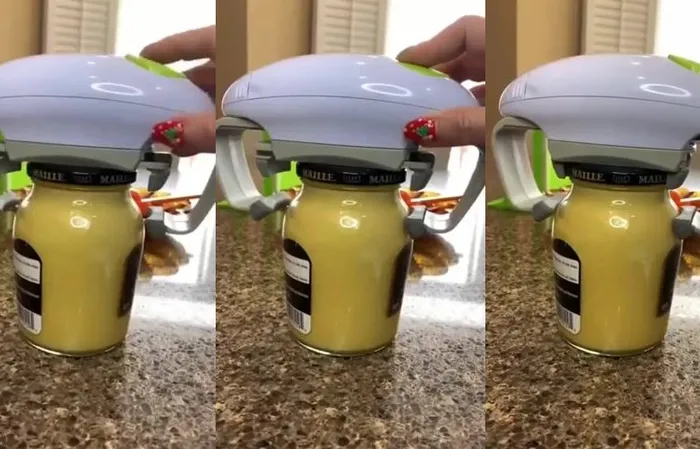 Device opens jars for people who can't open jars
