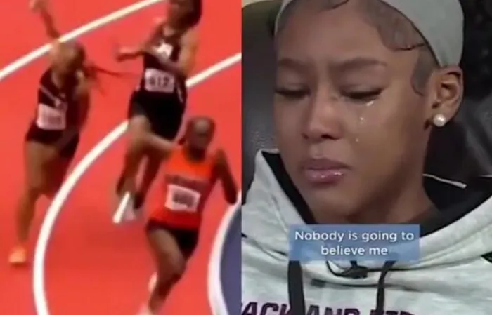 Runner who hit opponent in head with baton claims it was accidental