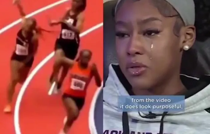 Runner who hit opponent in head with baton claims it was accidental