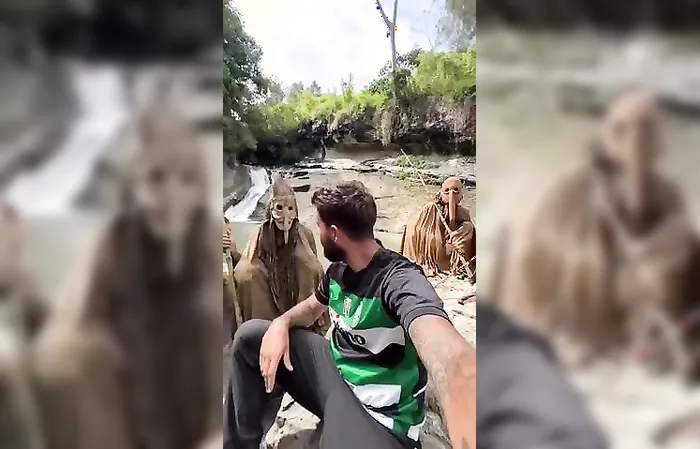 Guy meets with rare tribe in fear of is life