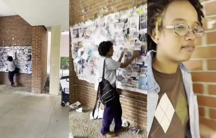 'Journalism' student caught destroying posters for Charlie Kirk event