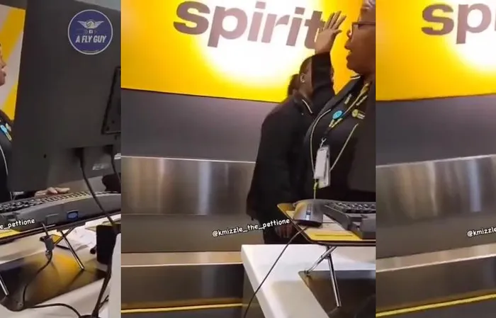 Spirit Airline workers have heated PROFANE argument in front of everyone