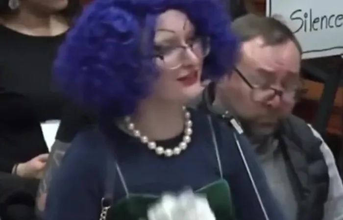When your town hall meeting turns into a creepy cosplay