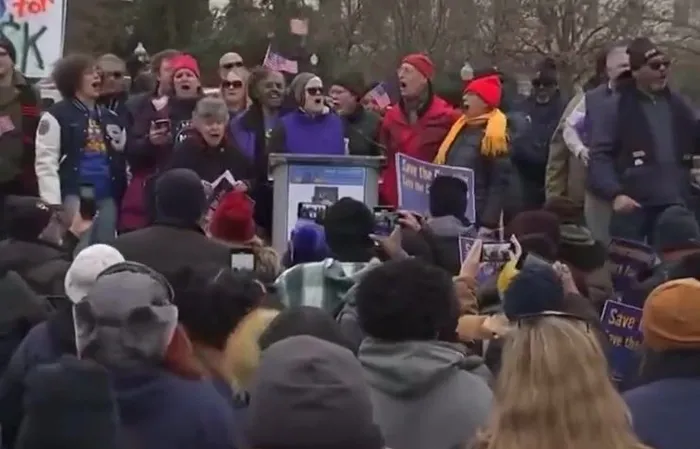 Democrats protest by singing songs and I can't stop laughing at this video