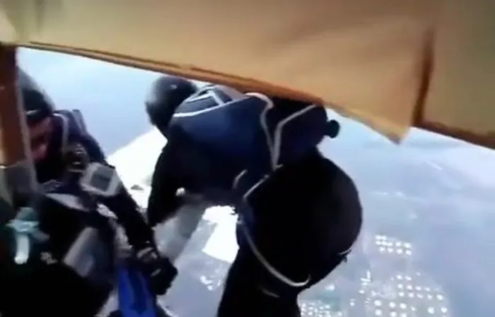 Plane explodes during skydiving trip, caught on video