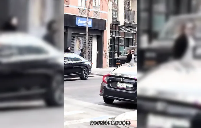 Random stranger stops deranged homeless man from robbing innocent woman