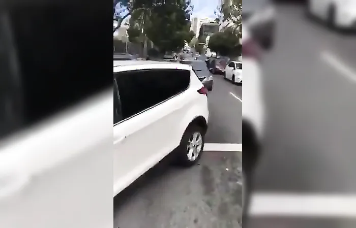 Man going to work is FED UP with protesters, shows them how he really feels