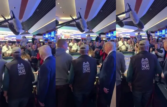 Trump casually stops by Las Vegas craps table