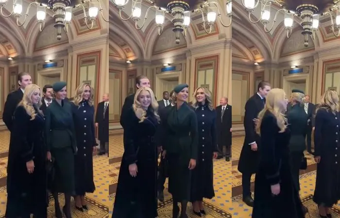 Barron photobombed his sisters in the Capitol