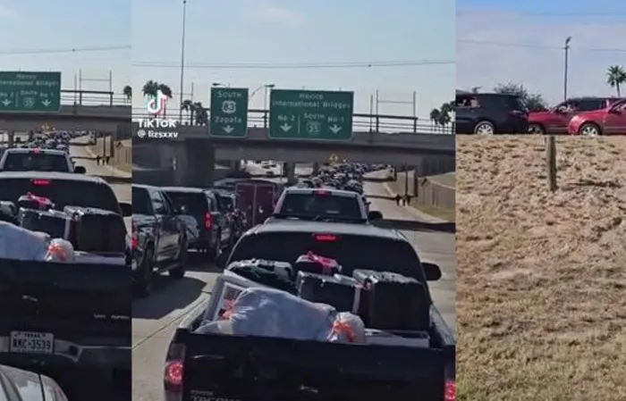 Traffic jams reported on roads leading back to Mexico