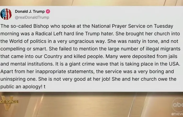 WOKE Bishop Mariann Budde goes on The View, tried blaming Trump