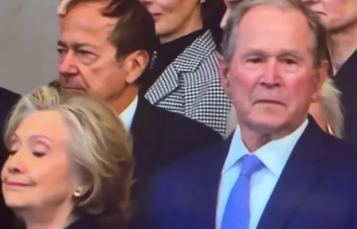 George Bush looks like he took an edible