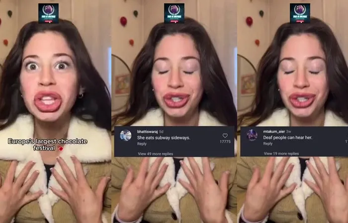 This woman has a HUGE MOUTH
