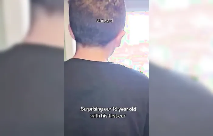 Family surprised son with own car, but his reaction was the best part