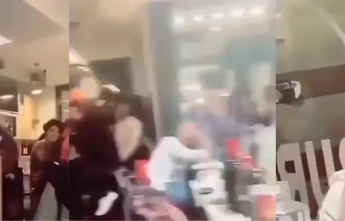 She caught her man looking at another woman dancing