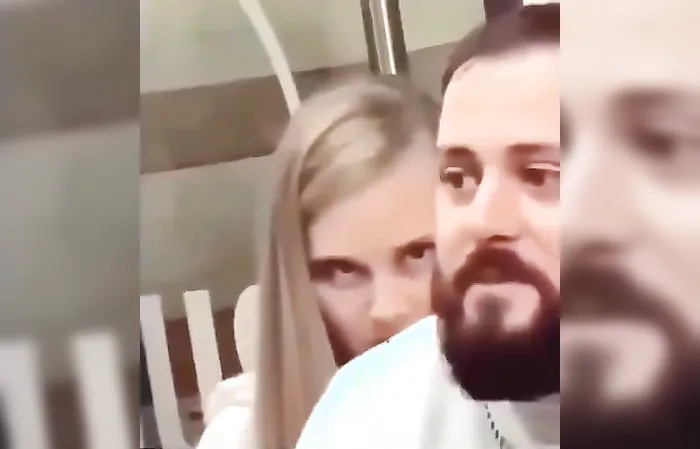 She caught her man looking at another woman dancing