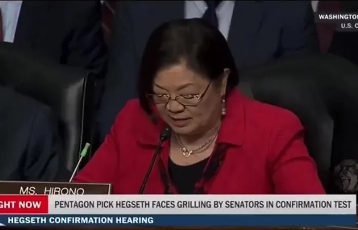 AI generated MEME mocking Mazie Hirono