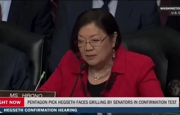 AI generated MEME mocking Mazie Hirono