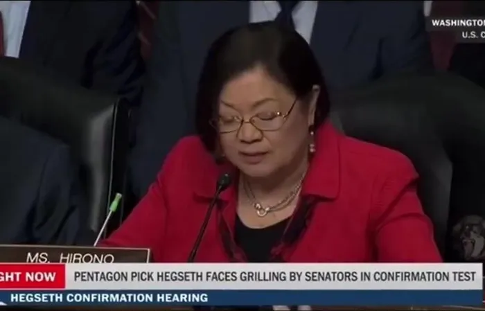 AI generated MEME mocking Mazie Hirono