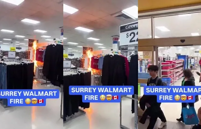 Clothes got lit on fire at Walmart
