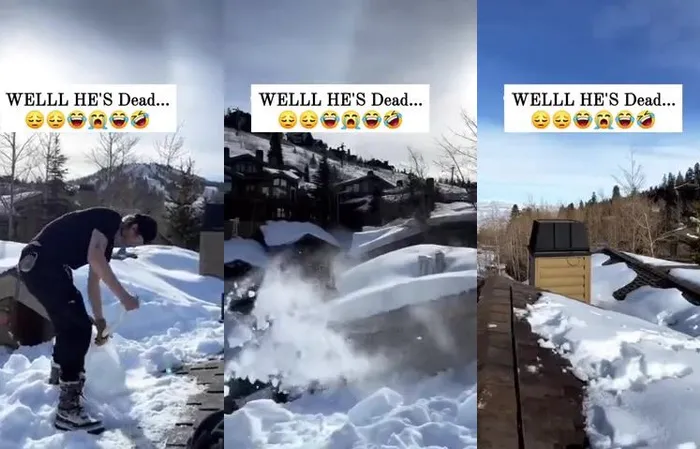 Guy falls off roof while on the job