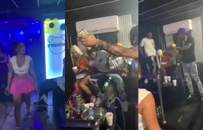 Lady catches her man being DISLOYAL in the club