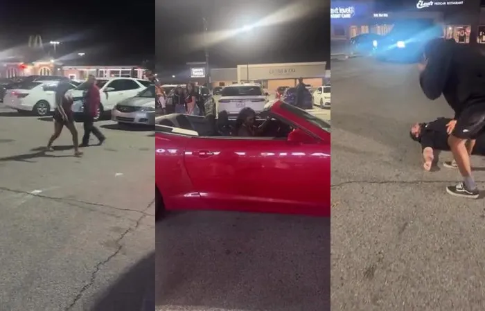 Cop jumps on back of car, woman speeds off and sends him flying