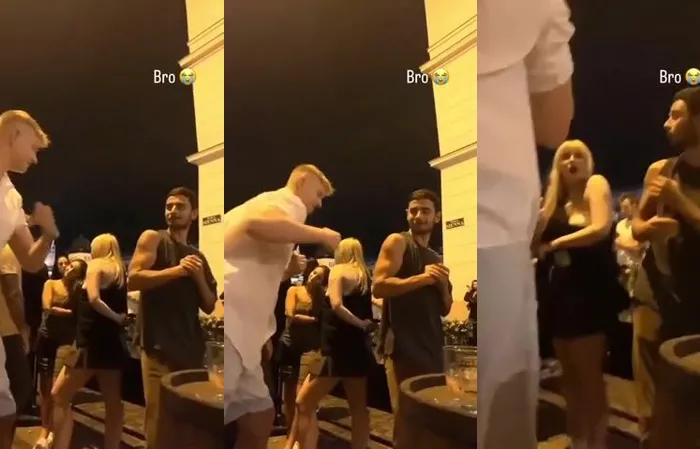 Guy punches woman by accident, she is mad