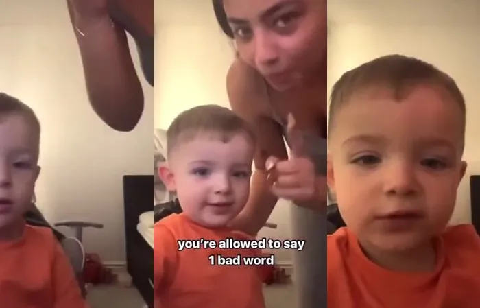 Little boy gets to say ONE bad word, makes the best of it