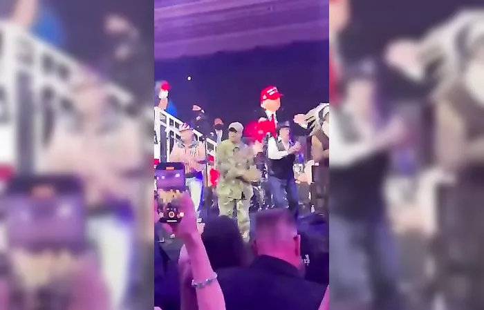 The Village People say "Trump Man" during performance of 'YMCA' at Mar-A-Lago