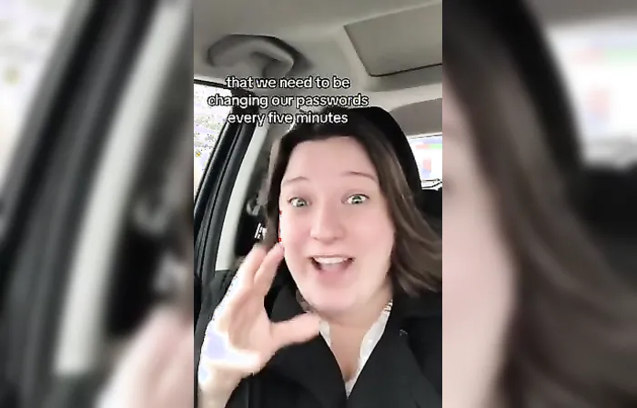 Woman freaks out over 'logging into things'