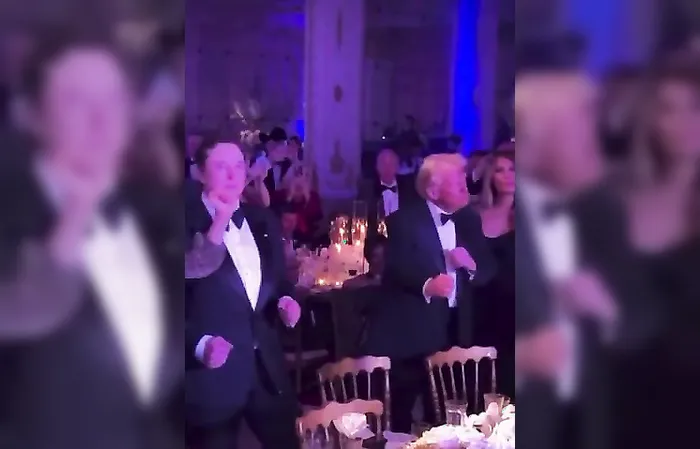 Donald Trump and Elon Musk enjoying New Year's Eve