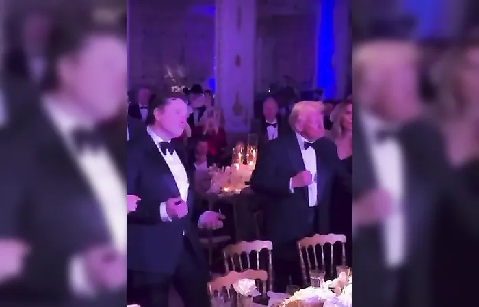 Donald Trump and Elon Musk enjoying New Year's Eve