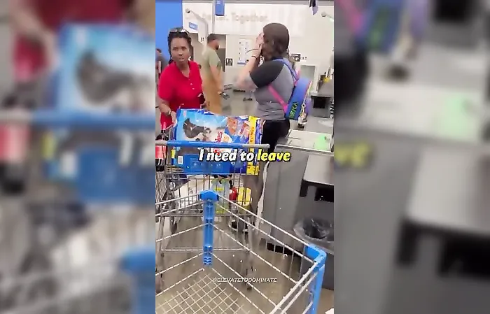 Unhinged Supermarket Freak Out caught on video