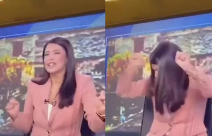 Even people on Greek TV are doing the Trump dance