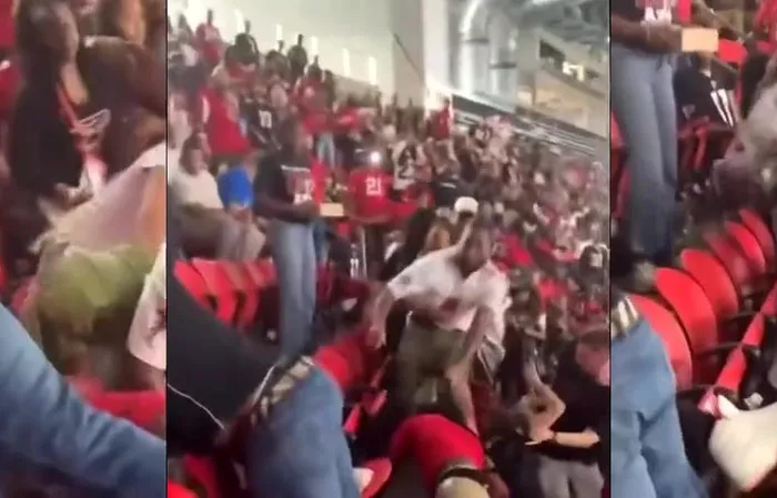Saints fan gets STOMPED