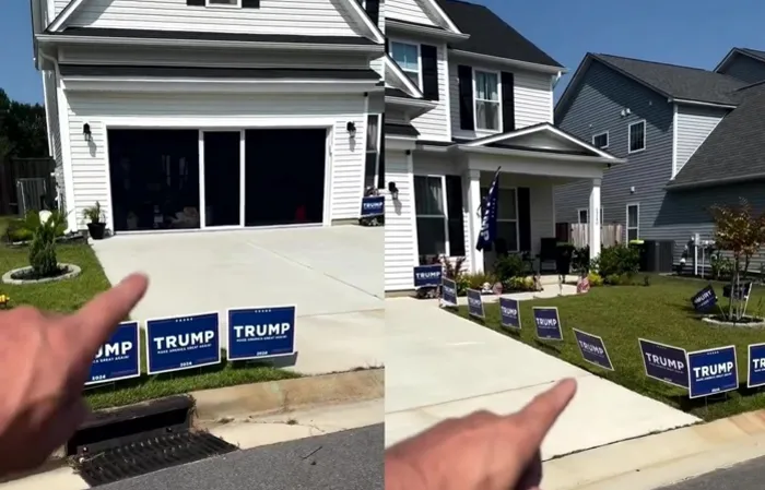 HOA snitch suffers meltdown over Trump signs
