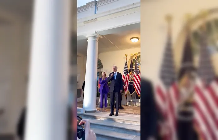 Why does Joe Biden look so tall in this video?