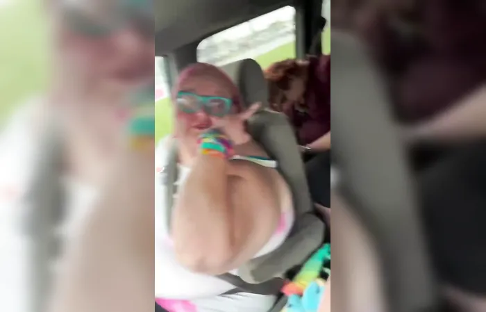Everyone looks miserable in the trans van