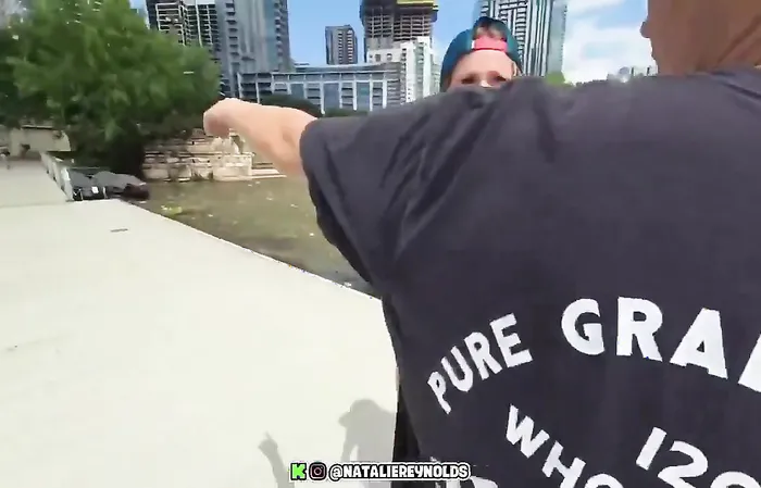 Streamer dares woman to jump in lake, flees when lady says she can't swim