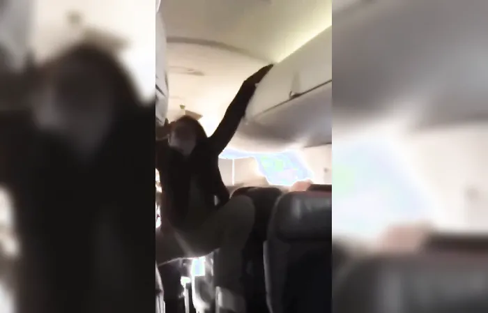 'Seems a bit demonic': woman went wacky on airplane and it's on video