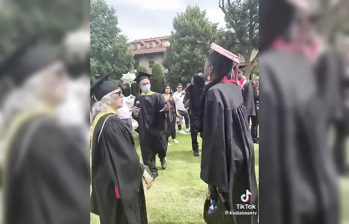 'Today is gonna be all about me:' Woman steals mic at graduation, gets called 'entitled and oblivious' for it