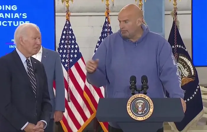 Video of Fetterman and Biden compared to a bad SNL skit, something they could never write on their own