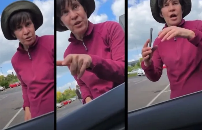Woman accuses driver of polluting atmosphere with emissions, but he's in a Tesla (video)
