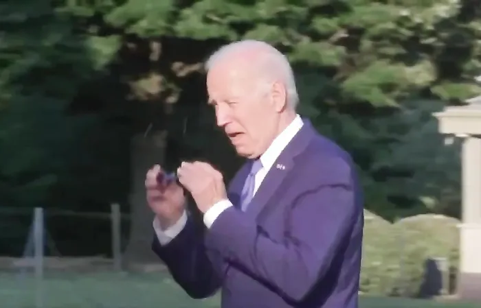 New video shows Biden bumping head on a helicopter