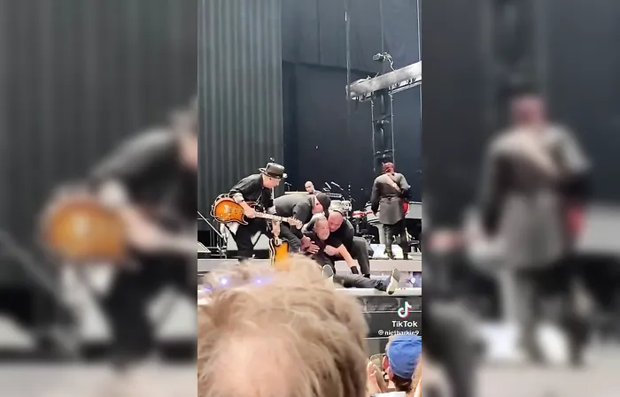 Bruce Springsteen takes hard face-first fall on stage